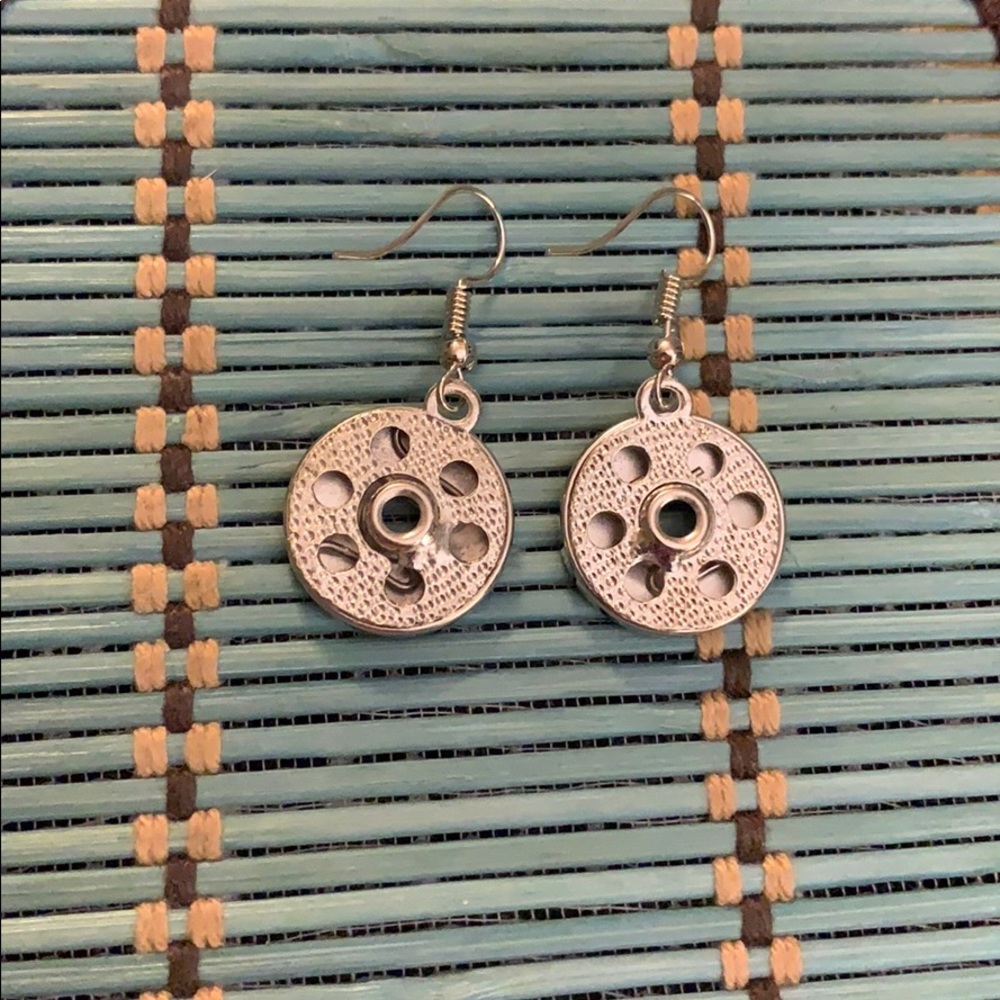 Movie Reel Film Earrings Silver Fashion Earrings